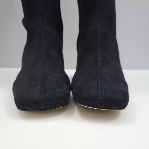 NEW Sam Edelman Cosette Over The Knee Boot Womens 10.5 Black Faux Suede Heeled - Picture 7 of 14